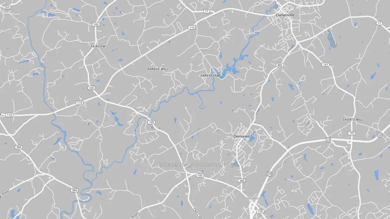 Transit Grade map of 30535, GA