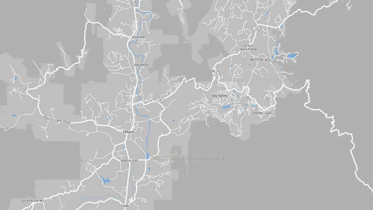 Transit Grade map of 30537, GA