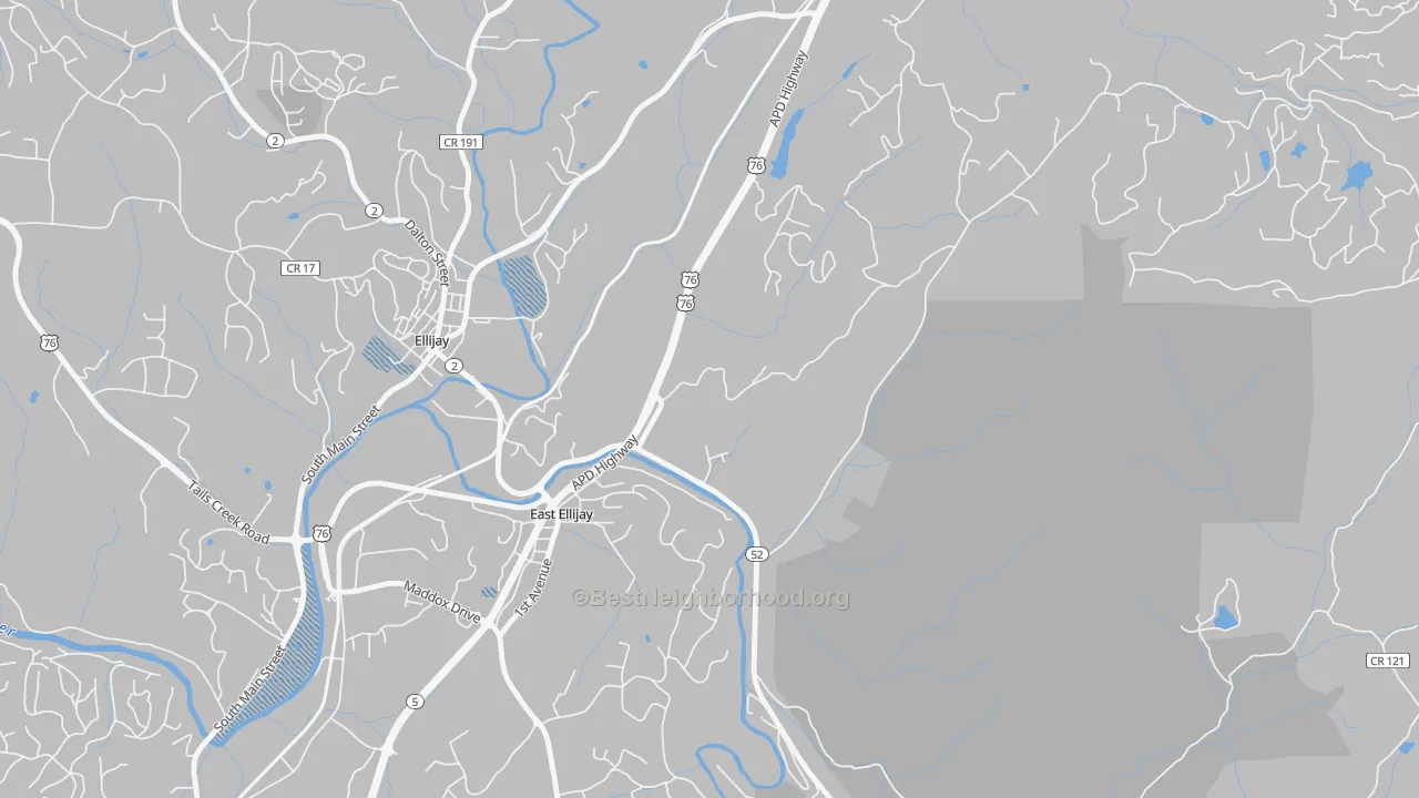 Transit Grade map of 30539, GA