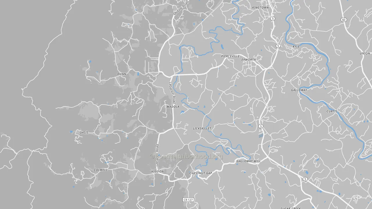 Transit Grade map of 30541, GA