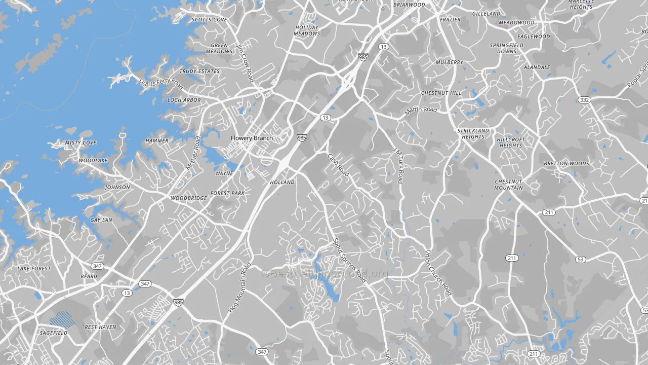 Transit Grade map of 30542, GA