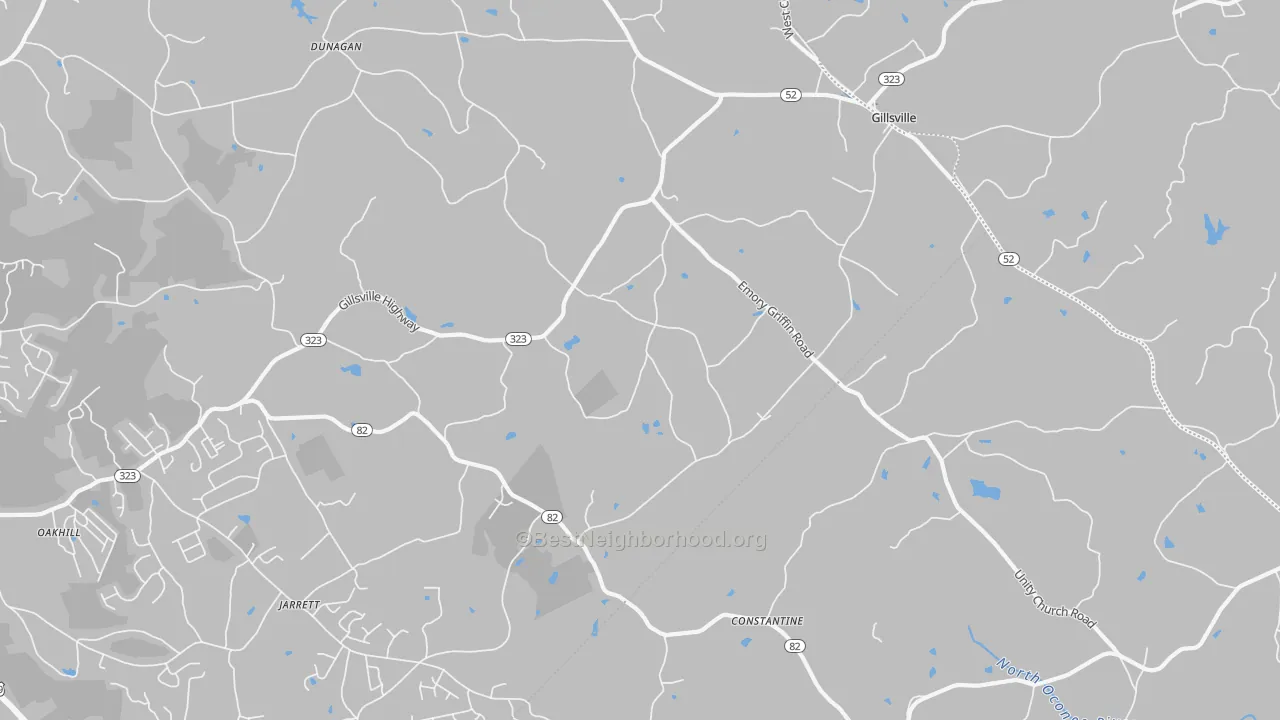 Transit Grade map of 30543, GA