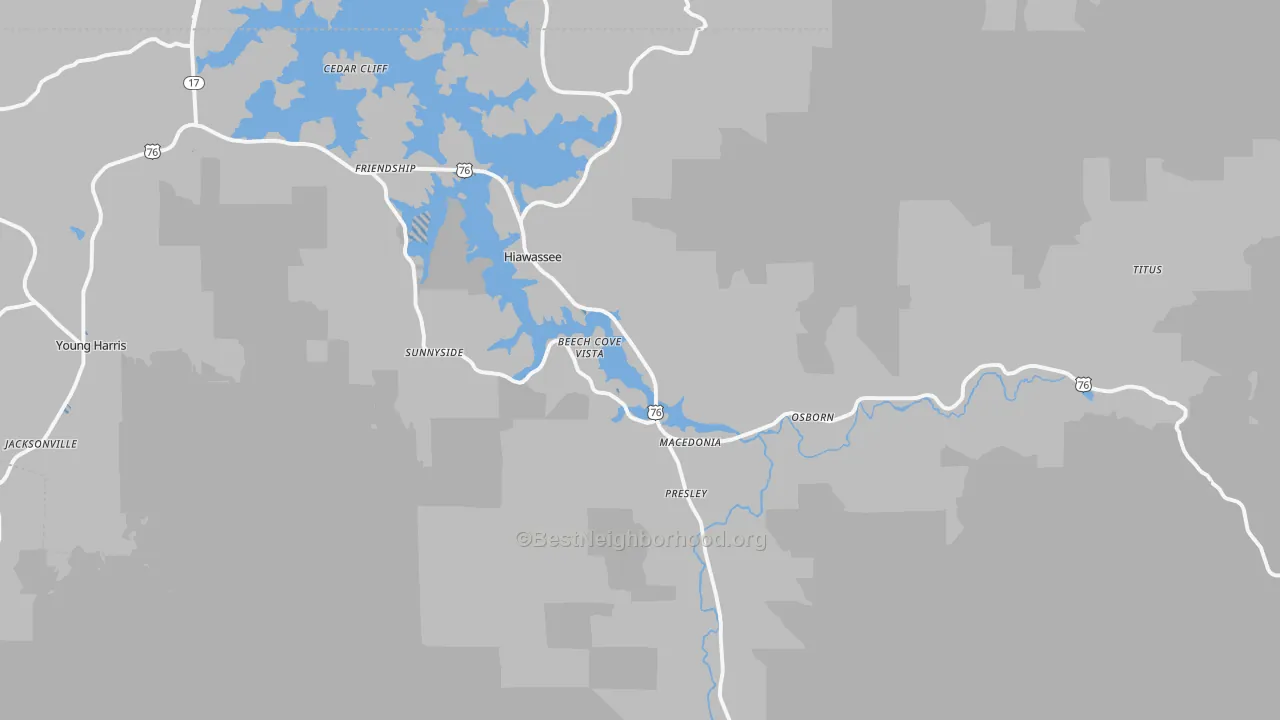 Transit Grade map of 30546, GA