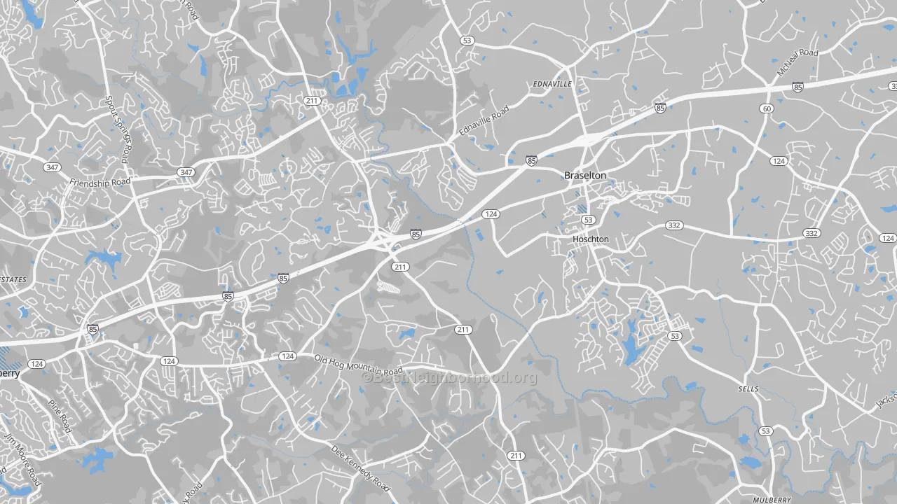 Transit Grade map of 30548, GA