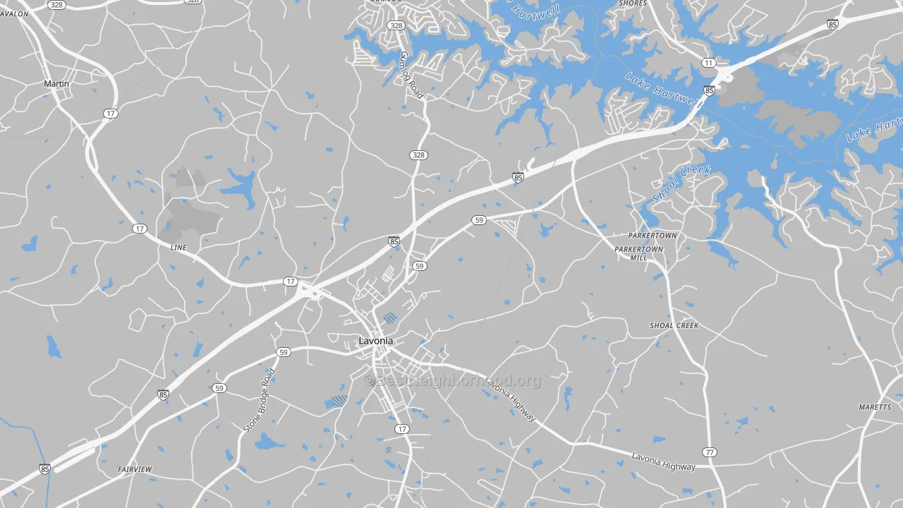 Transit Grade map of 30553, GA
