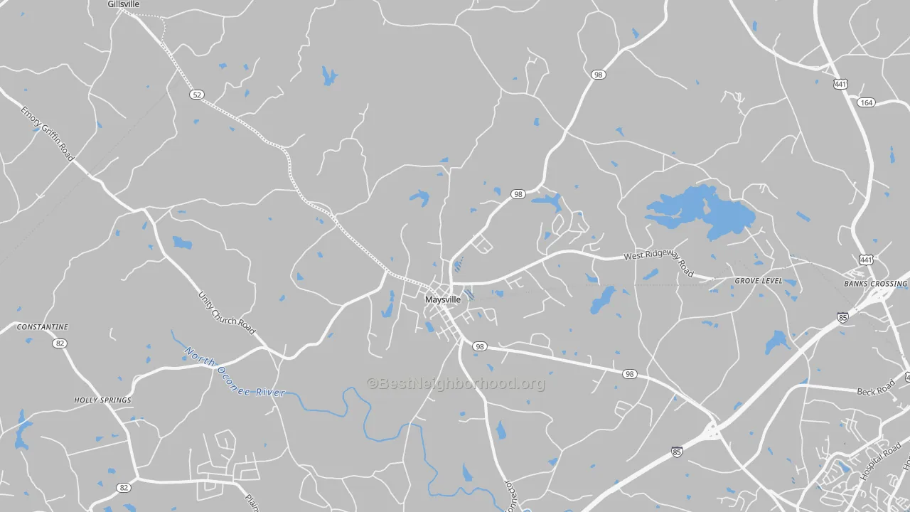 Transit Grade map of 30558, GA