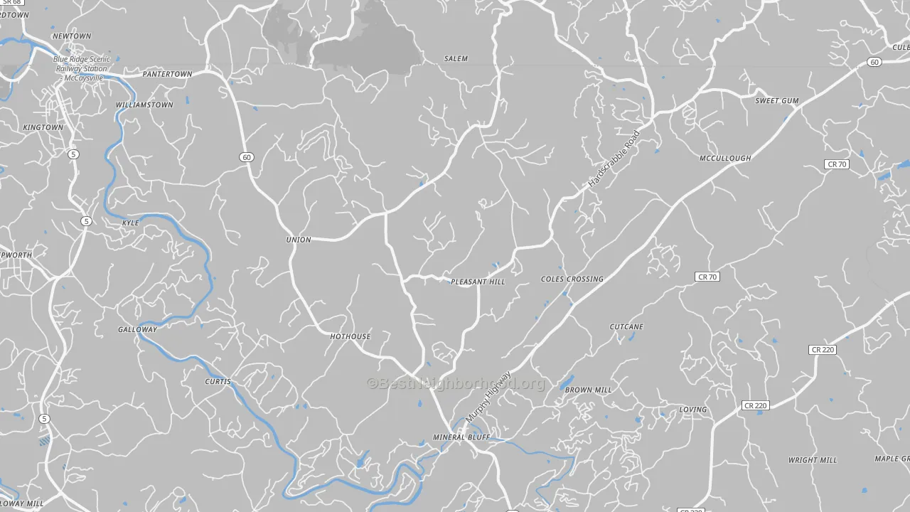 Transit Grade map of 30559, GA