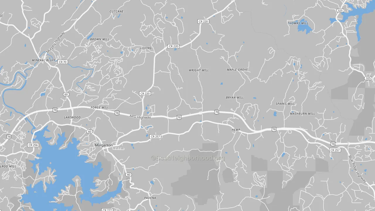 Transit Grade map of 30560, GA