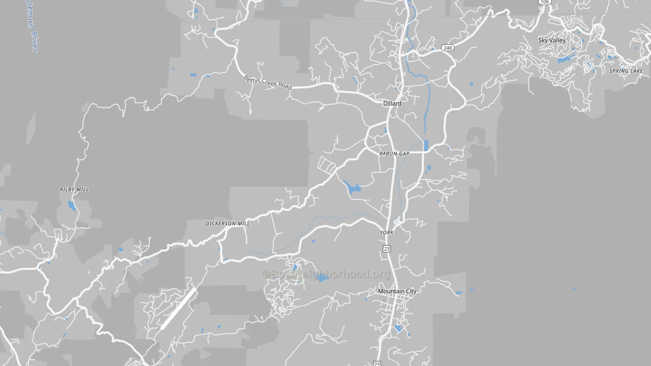 Transit Grade map of 30568, GA