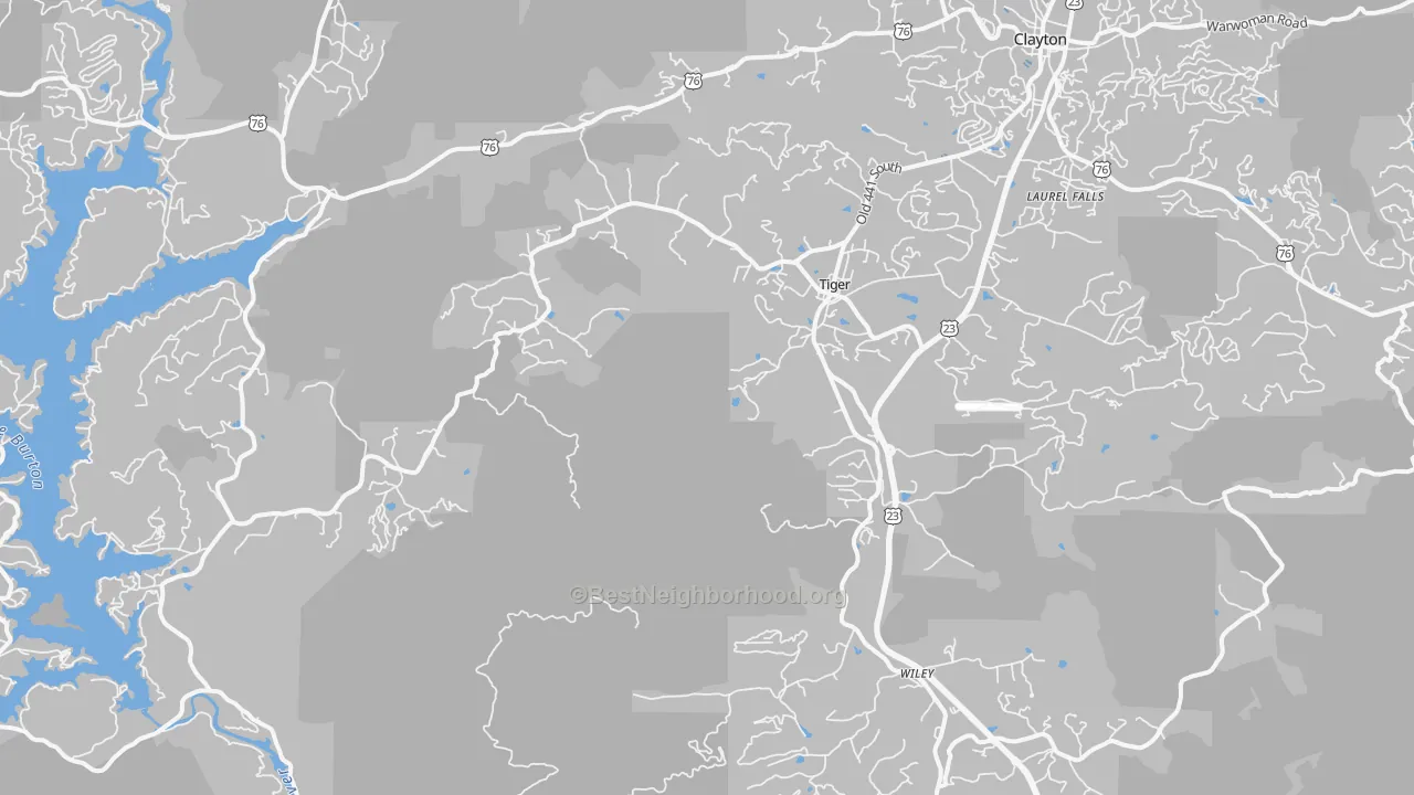 Transit Grade map of 30576, GA