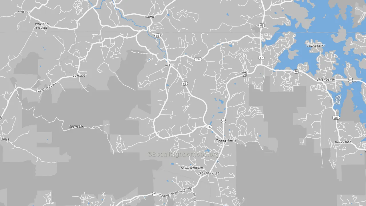 Transit Grade map of 30582, GA