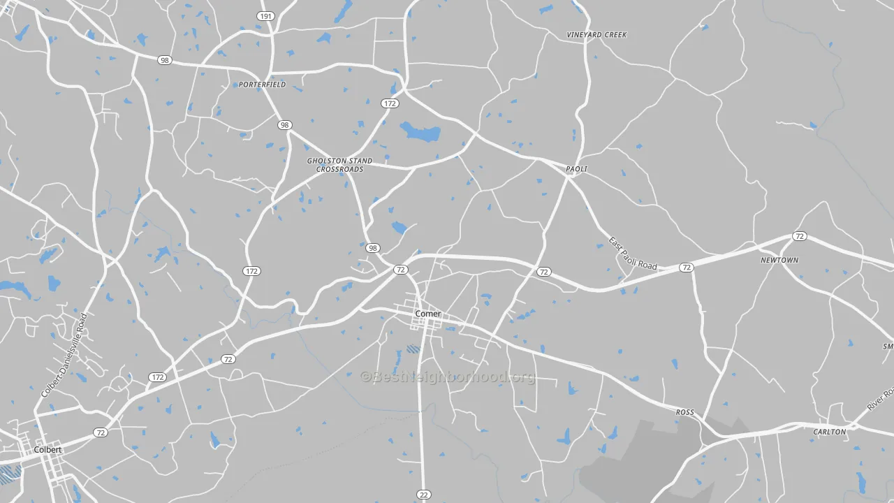 Transit Grade map of 30629, GA