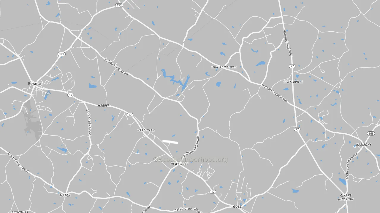 Transit Grade map of 30634, GA