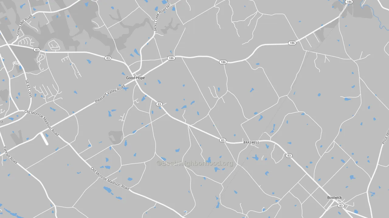 Transit Grade map of 30641, GA