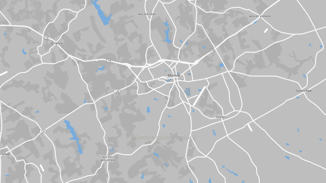 Transit Grade map of 30655, GA