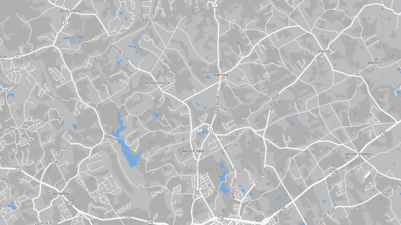 Transit Grade map of 30656, GA