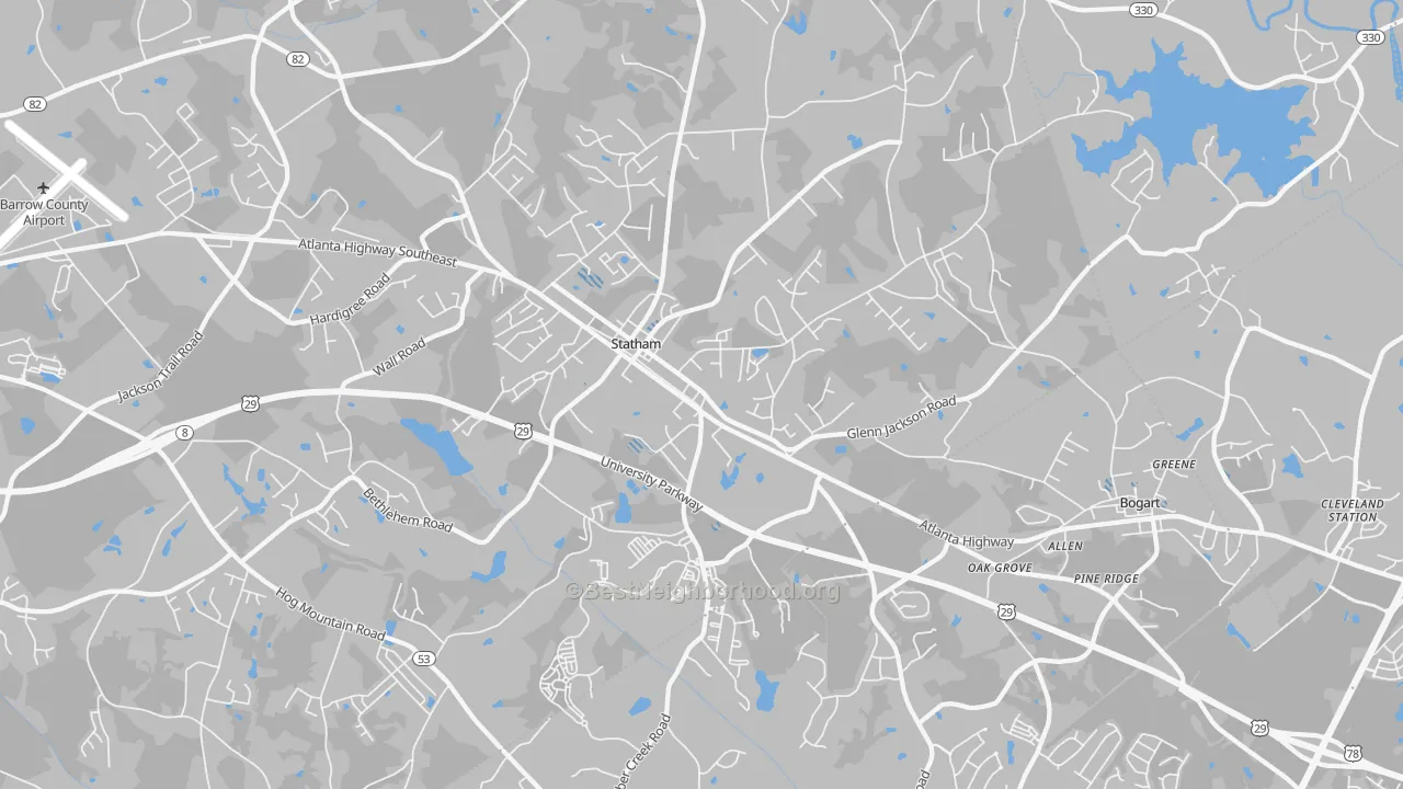 Transit Grade map of 30666, GA