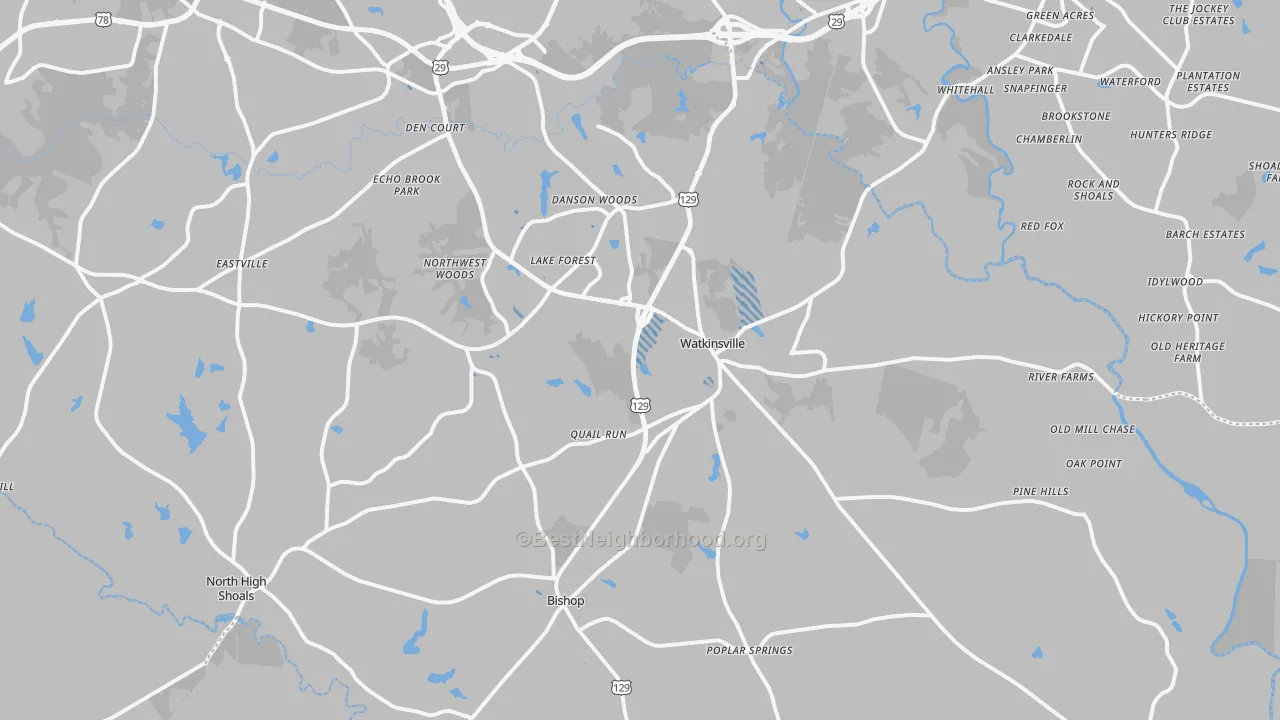 Transit Grade map of 30677, GA