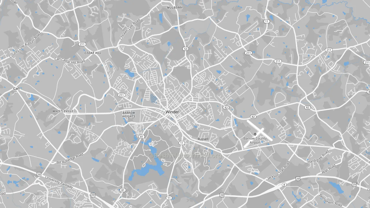 Transit Grade map of 30680, GA