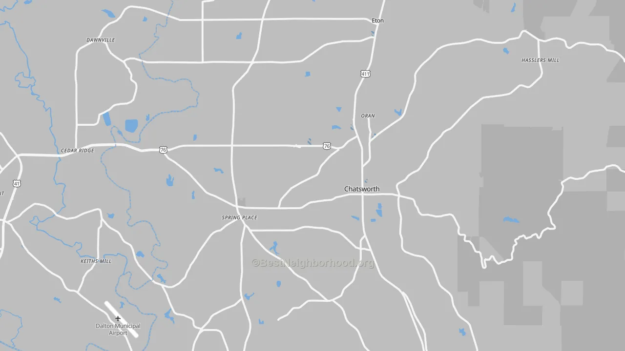 Transit Grade map of 30705, GA