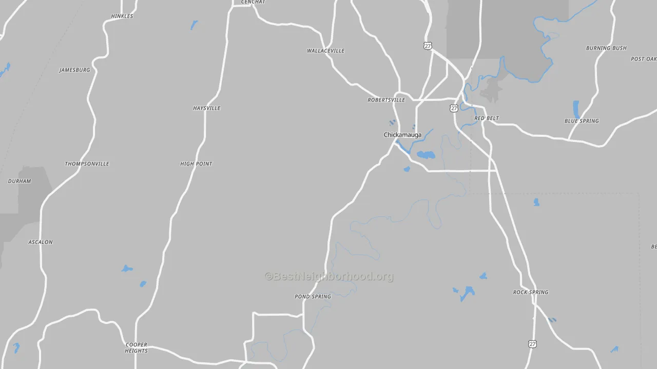 Transit Grade map of 30707, GA