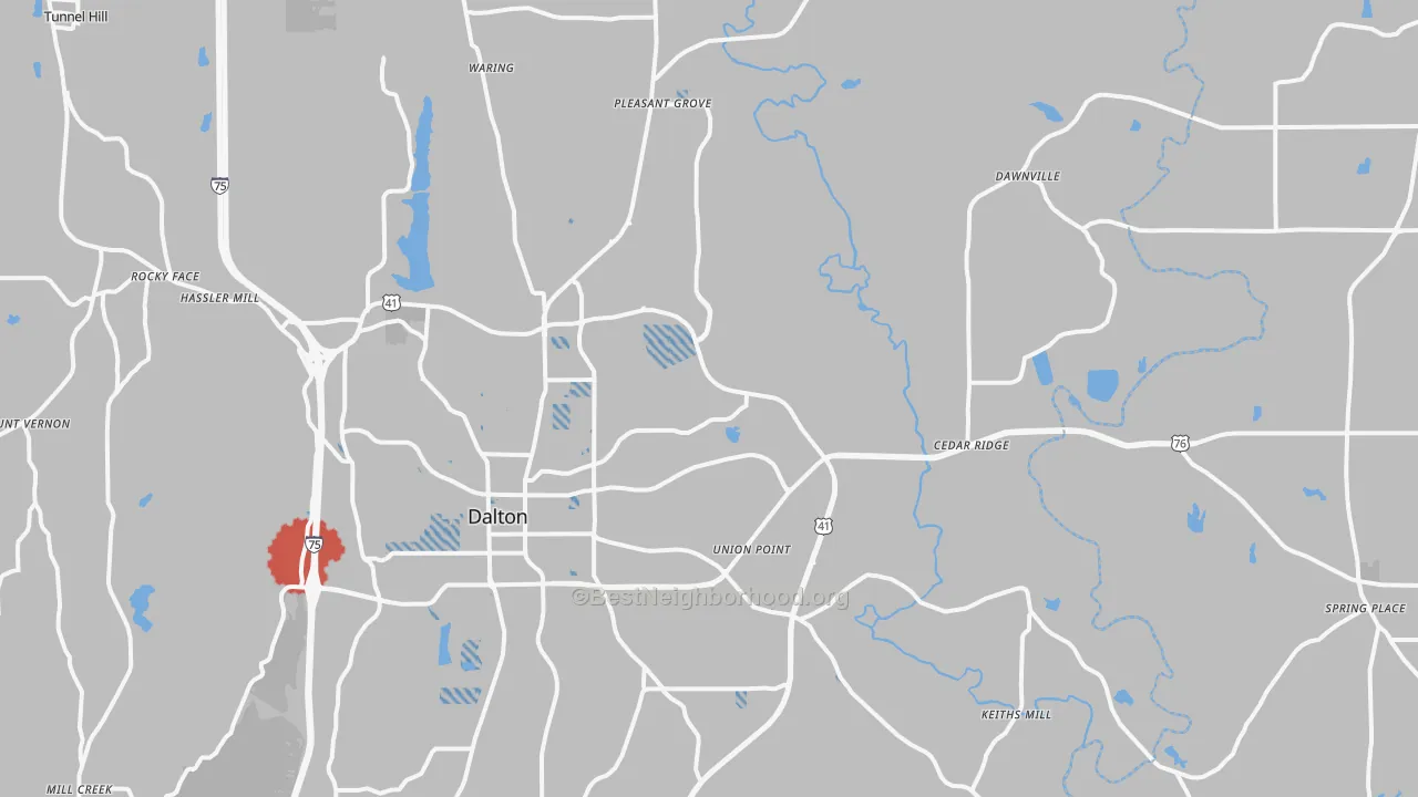 Transit Grade map of 30721, GA