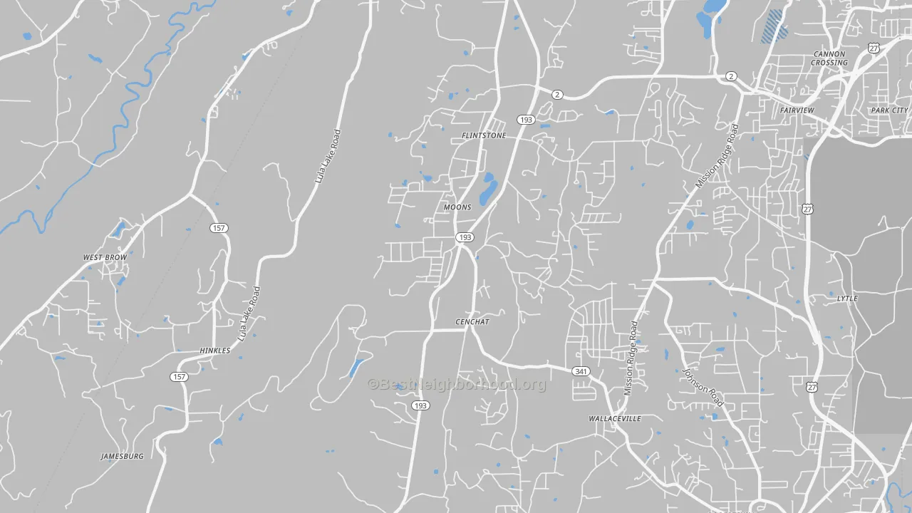 Transit Grade map of 30725, GA