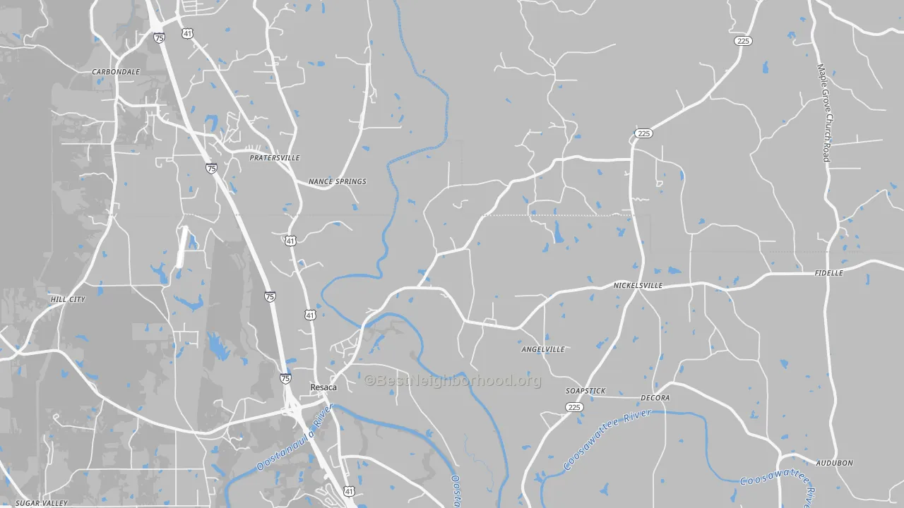 Transit Grade map of 30735, GA