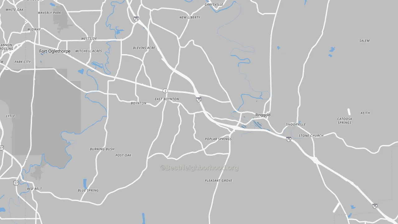 Transit Grade map of 30736, GA