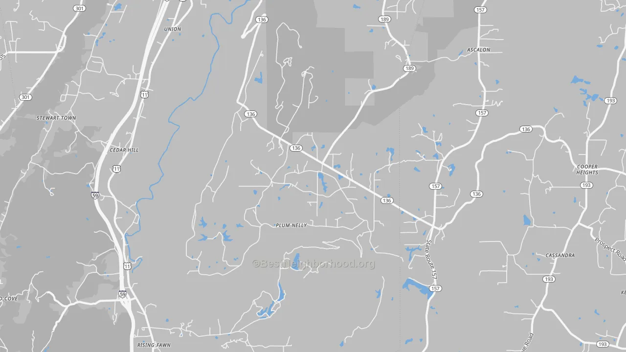 Transit Grade map of 30738, GA