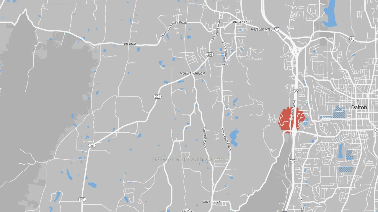 Transit Grade map of 30740, GA