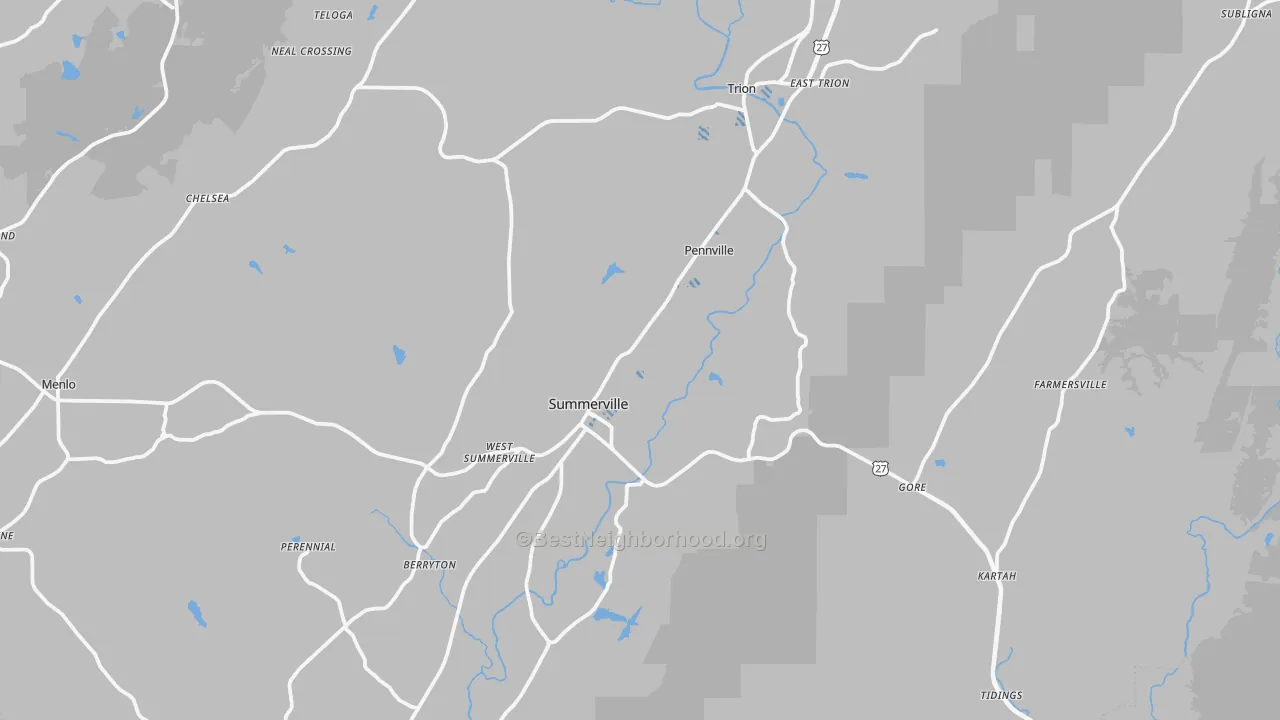Transit Grade map of 30747, GA