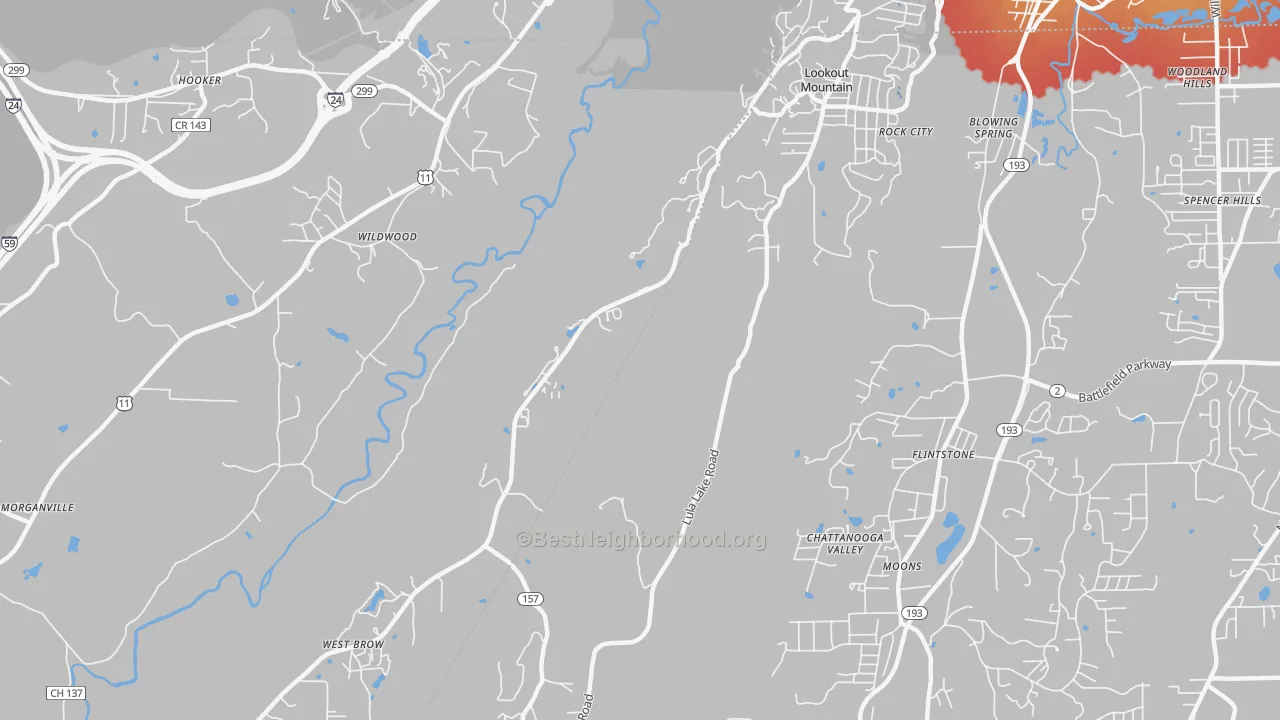 Transit Grade map of 30750, GA