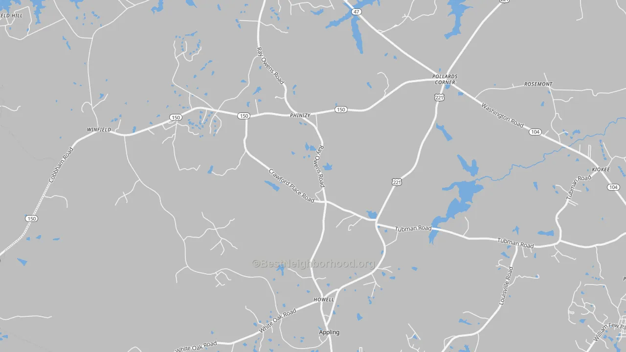 Transit Grade map of 30802, GA