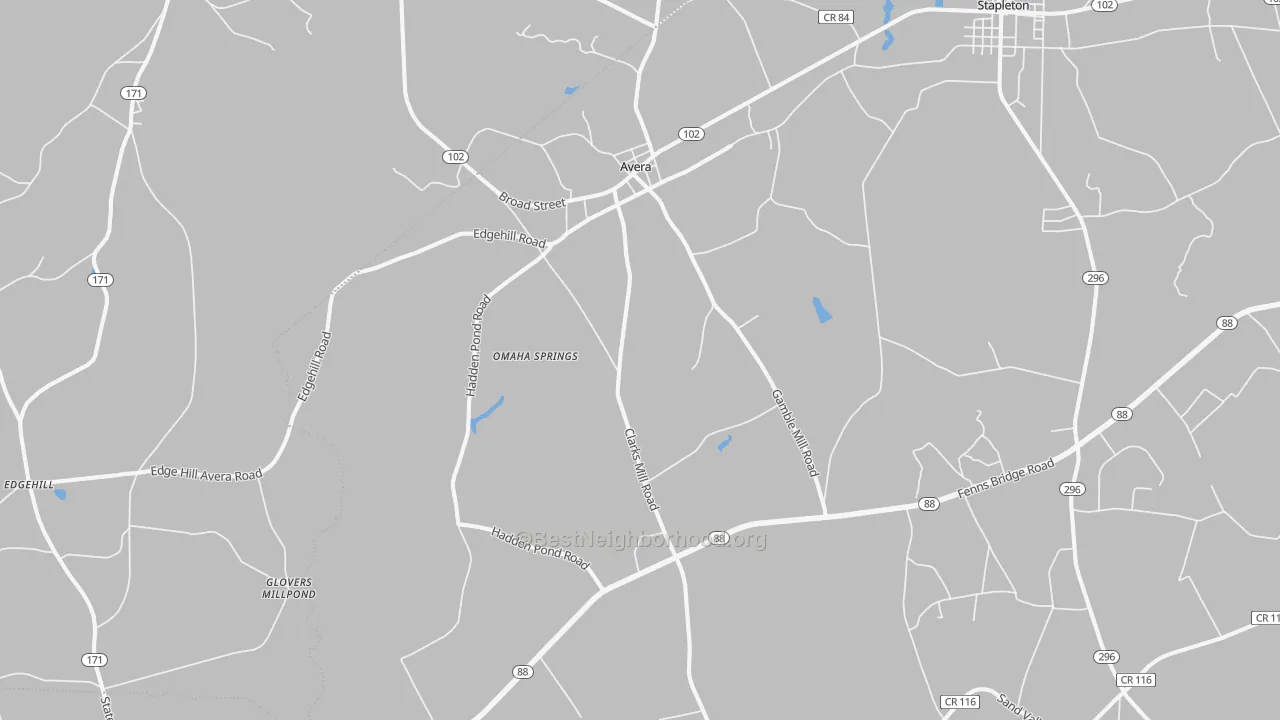 Transit Grade map of 30803, GA