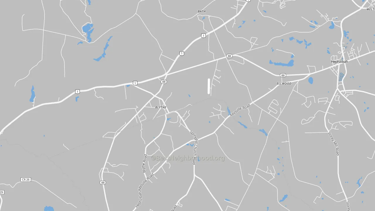 Transit Grade map of 30805, GA