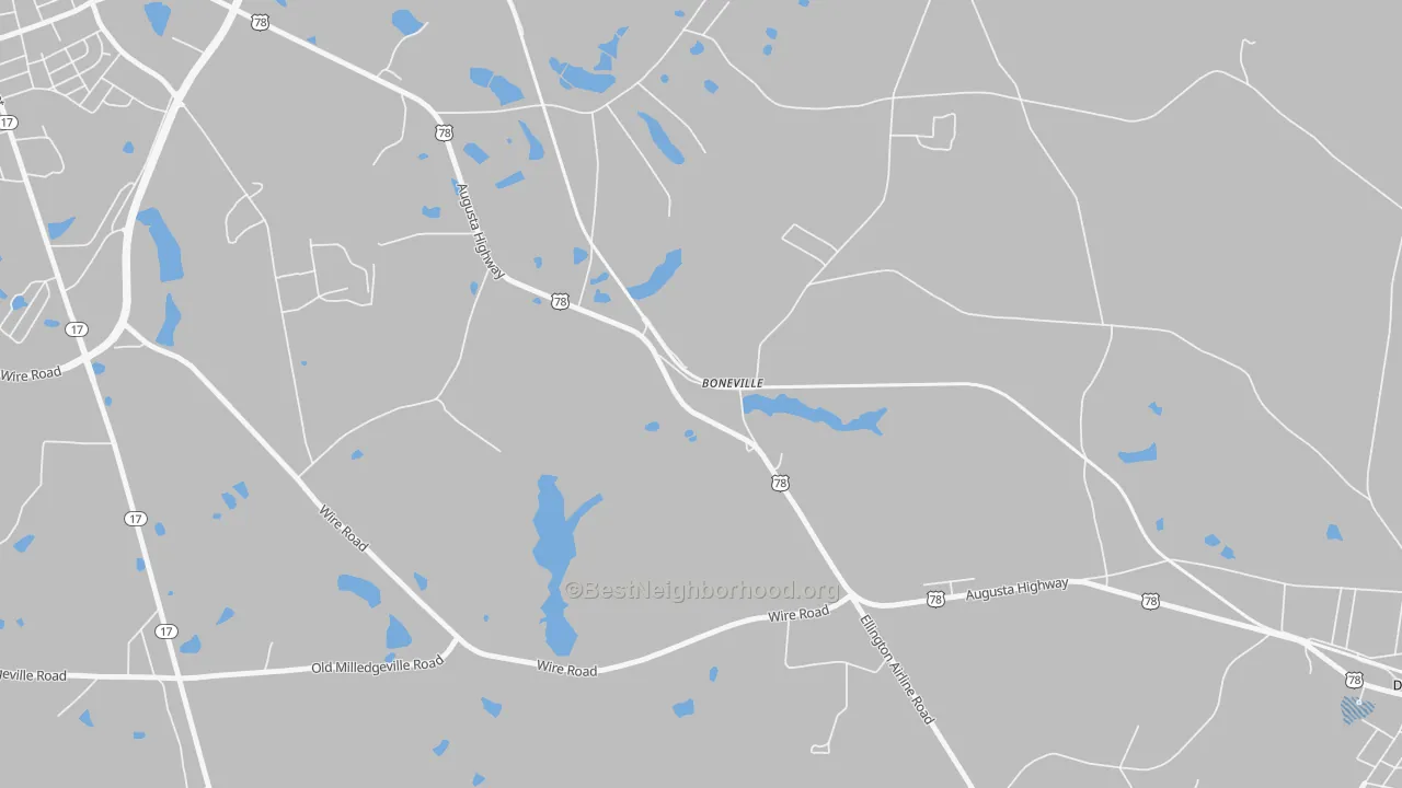 Transit Grade map of 30806, GA