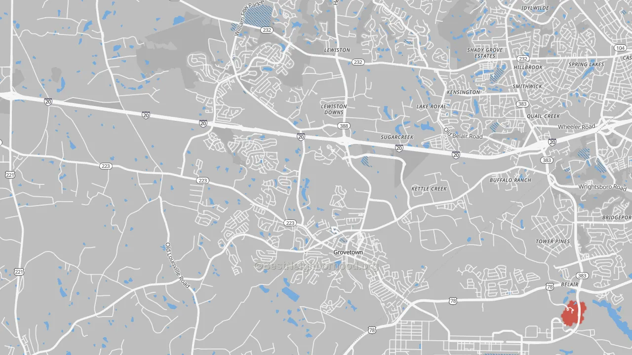 Transit Grade map of 30813, GA