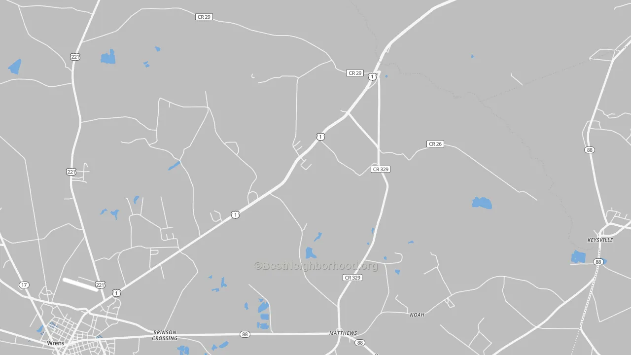 Transit Grade map of 30818, GA
