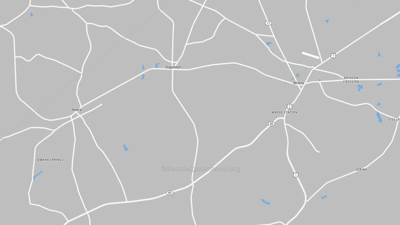 Transit Grade map of 30823, GA
