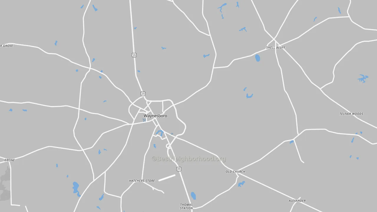 Transit Grade map of 30830, GA
