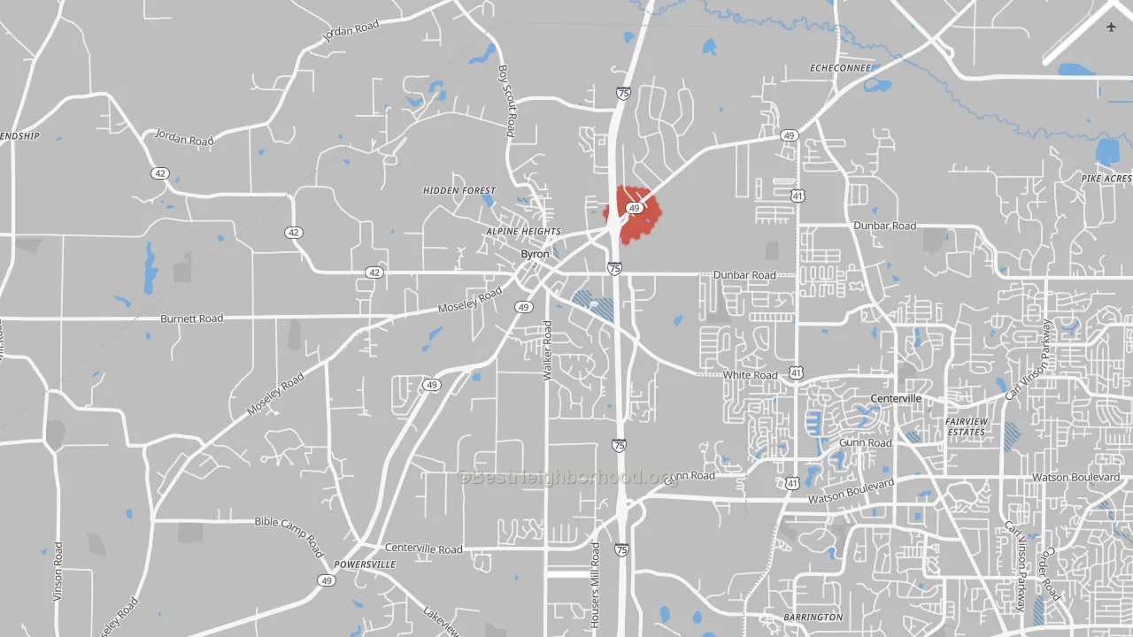 Transit Grade map of 31008, GA