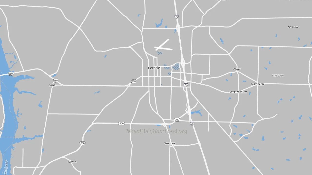 Transit Grade map of 31015, GA