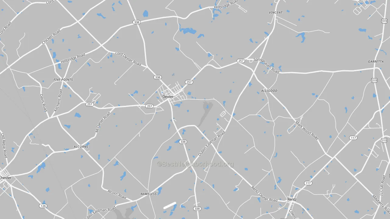 Transit Grade map of 31019, GA