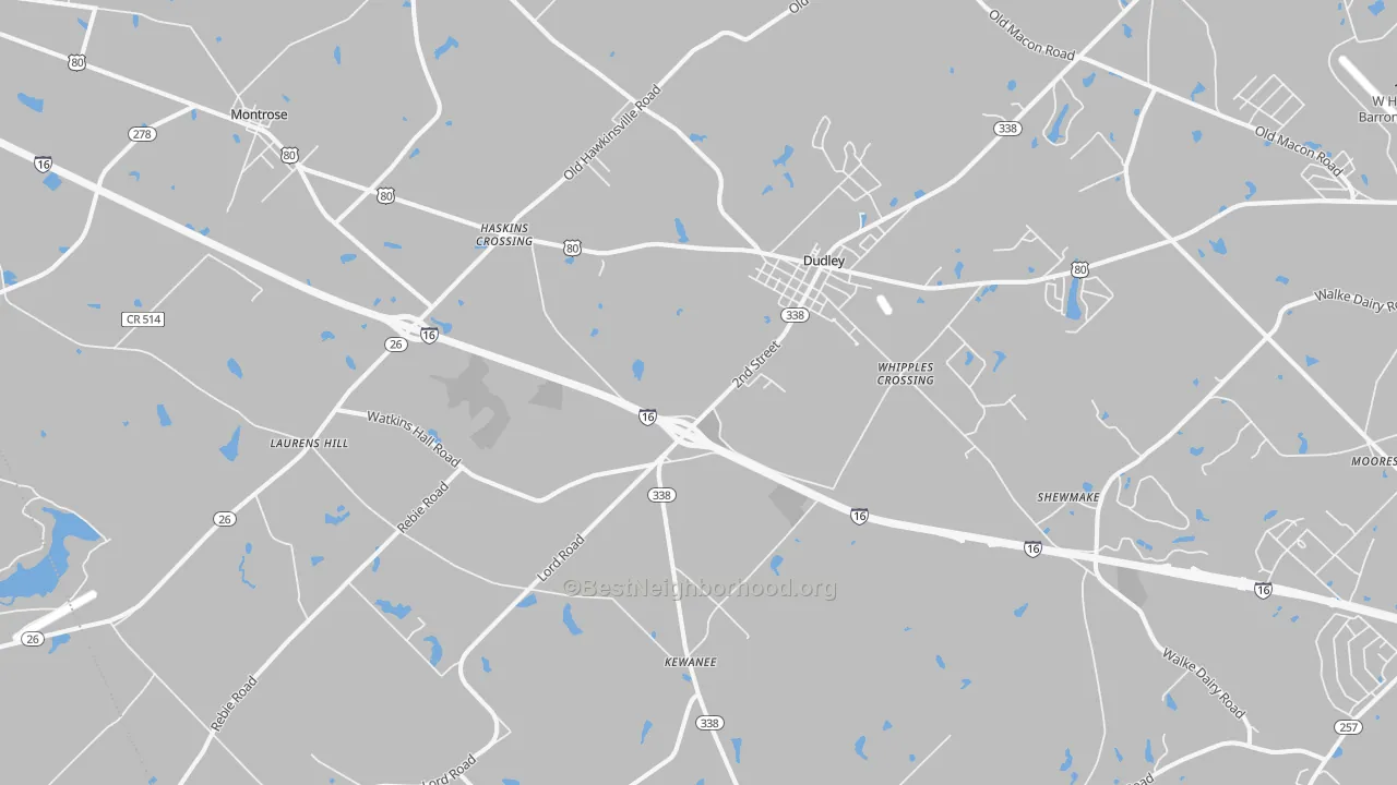 Transit Grade map of 31022, GA