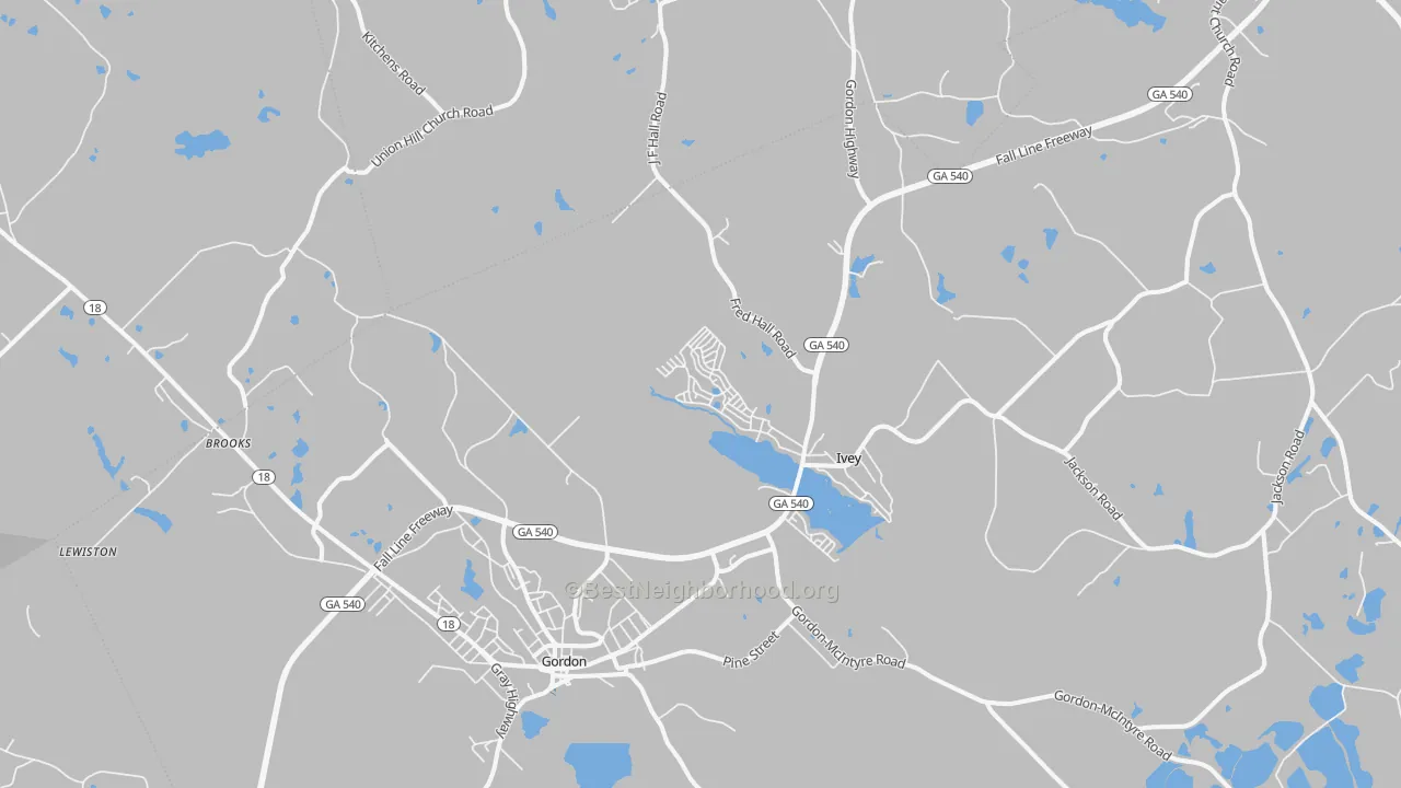 Transit Grade map of 31031, GA