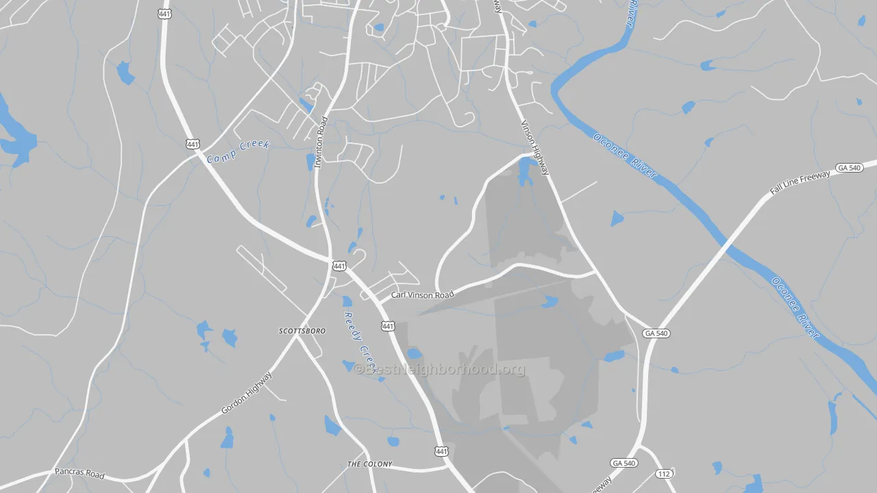Transit Grade map of 31034, GA