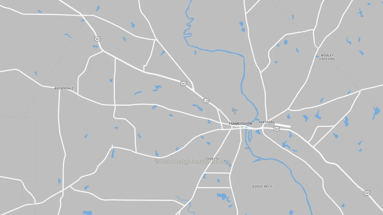 Transit Grade map of 31036, GA