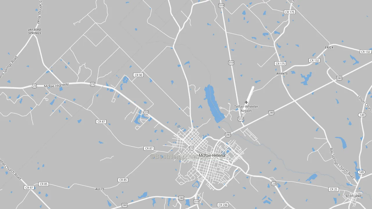 Transit Grade map of 31037, GA
