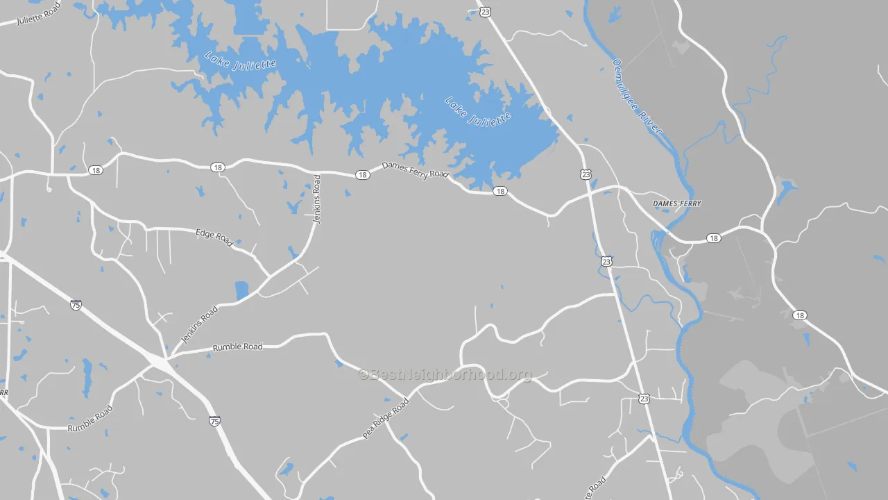 Transit Grade map of 31046, GA